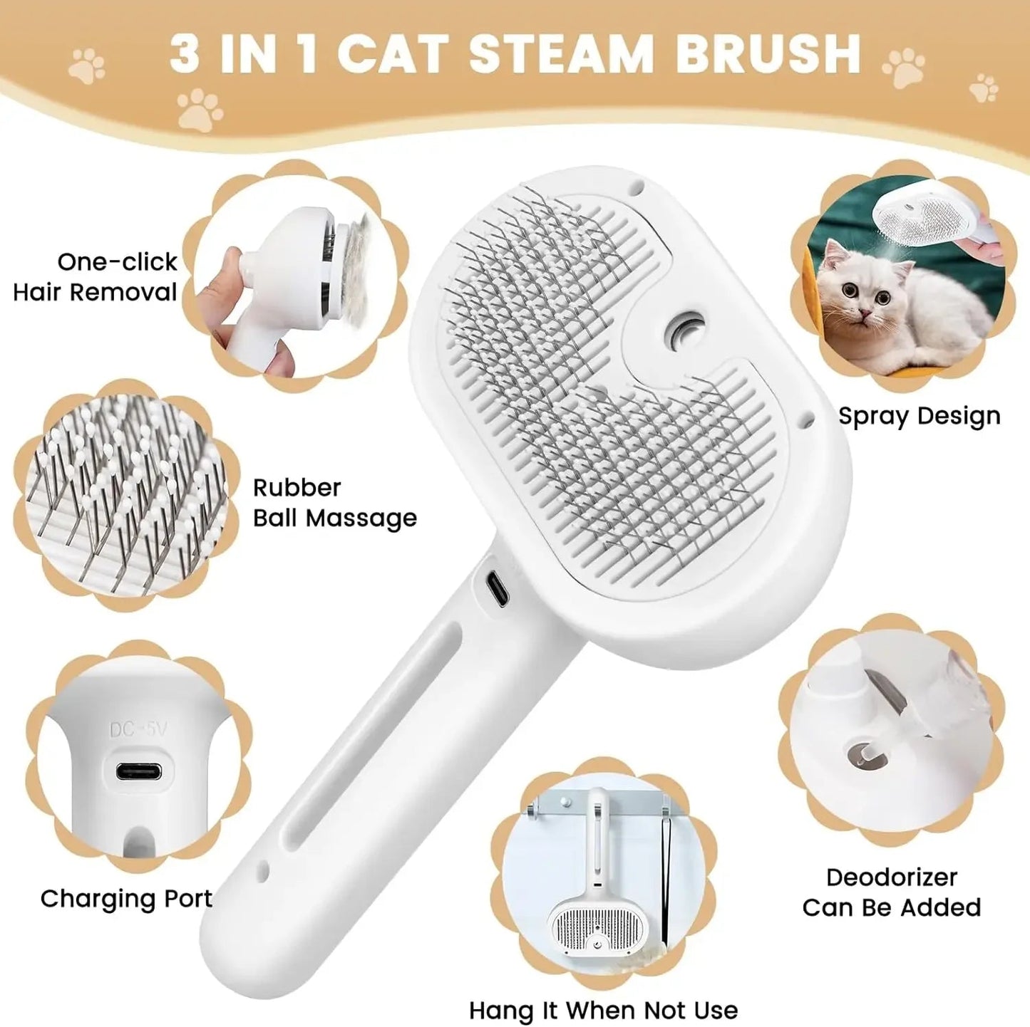 GlowSpin Pet Spa Comb
